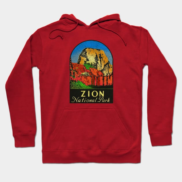 Zion National Park Hoodie by Midcenturydave